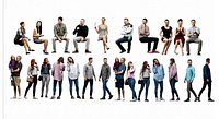 25 Realistic Human Cutouts Pack Vol 1 Seated  Standing People NPC Collection