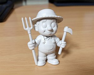 3D Cartoon Farmer 3D Printable 3D print model