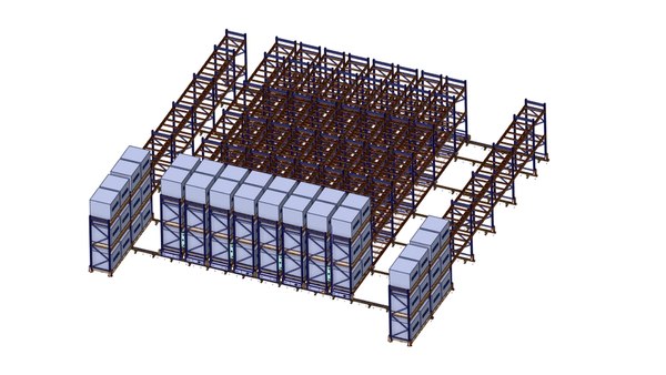 3D модель Pallet Mobile Racking - TurboSquid 2087727