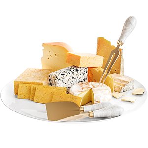 3D Cheese plate 5 model