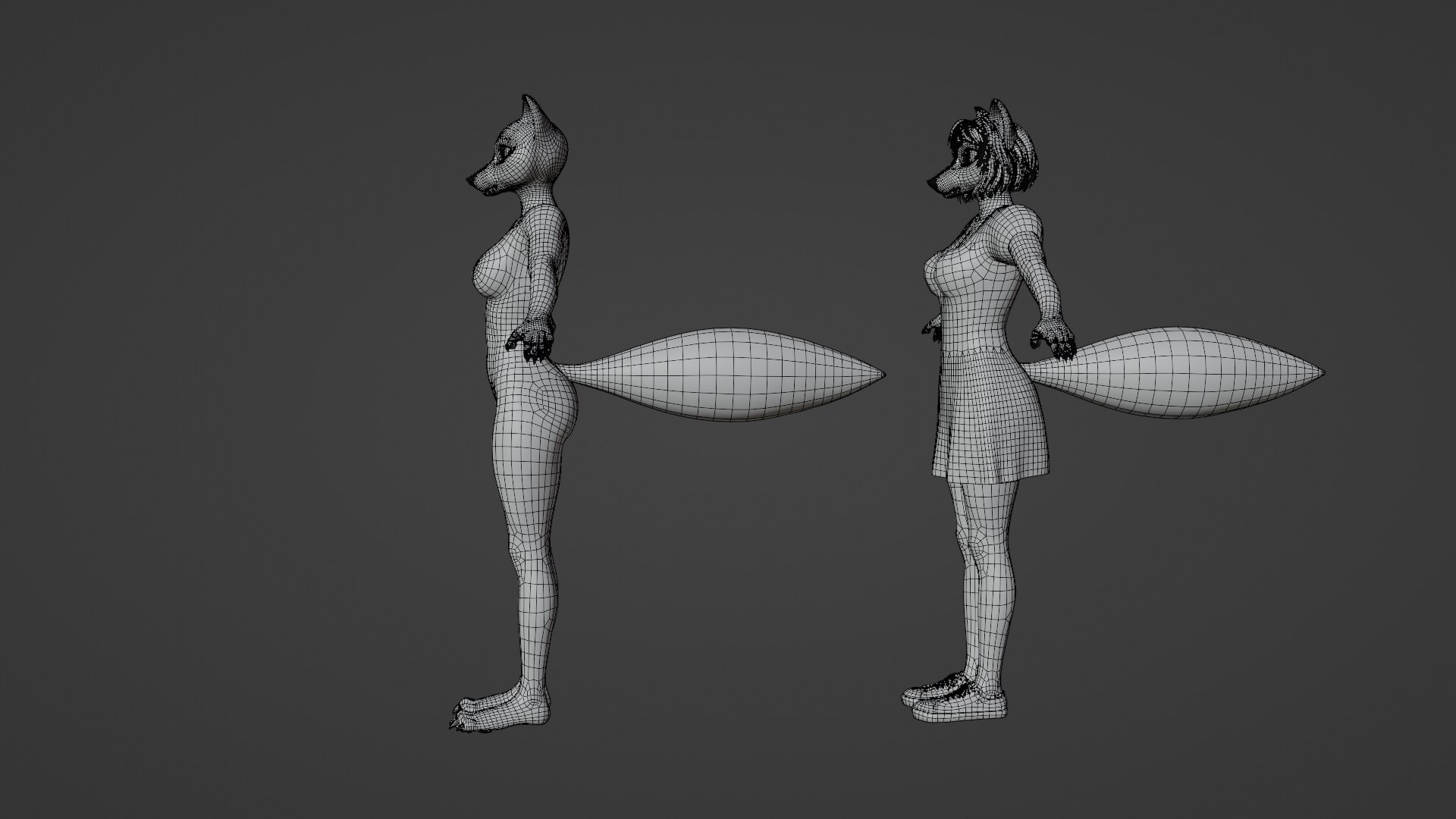3D Model Furry Fox Alba With UE Mannequin Rig - TurboSquid 2366808