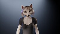 Furry fox Alba with UE Mannequin rig