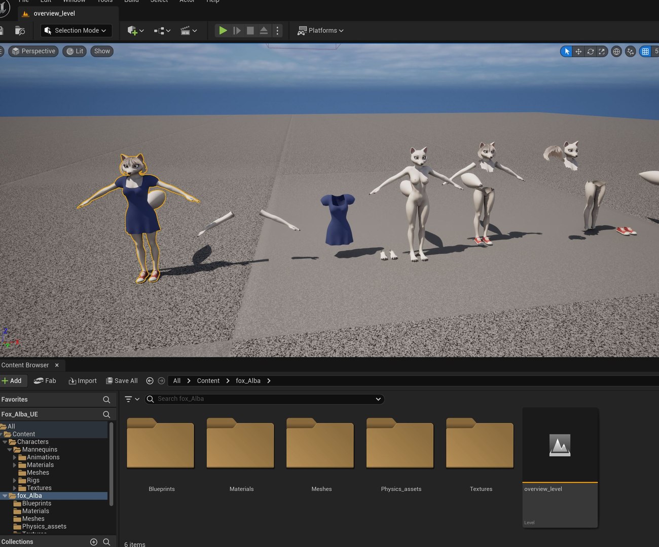 3D Model Furry Fox Alba With UE Mannequin Rig - TurboSquid 2366808