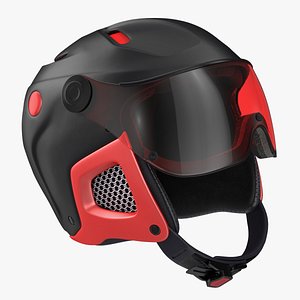 3D Ski Helmet with Integrated Goggles