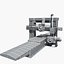 3D industrial equipments lathe tools model