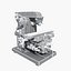 3D industrial equipments lathe tools model