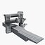 3D industrial equipments lathe tools model