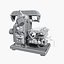 3D industrial equipments lathe tools model