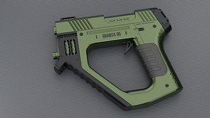 SciFi Concept Futuristic Handgun Green Color