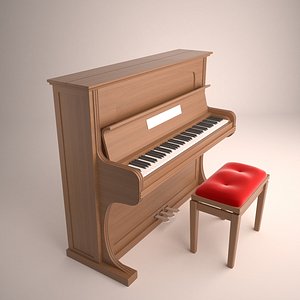 Sgabello per pianoforte Modello 3D $14 - .max .obj .fbx - Free3D