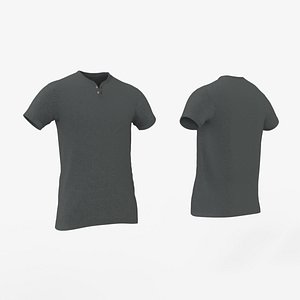 3D Black T Shirt Casual