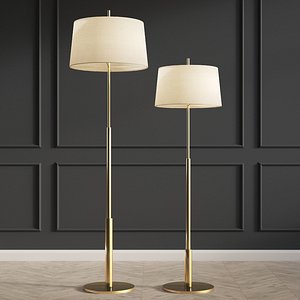 3D floor lamp diana gold model