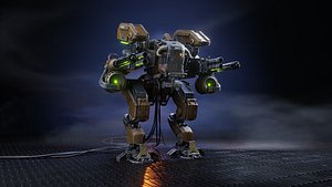 Mech in military style