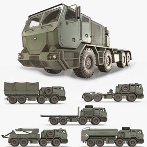Heavy Military Truck V2 - Pack 1 3D model