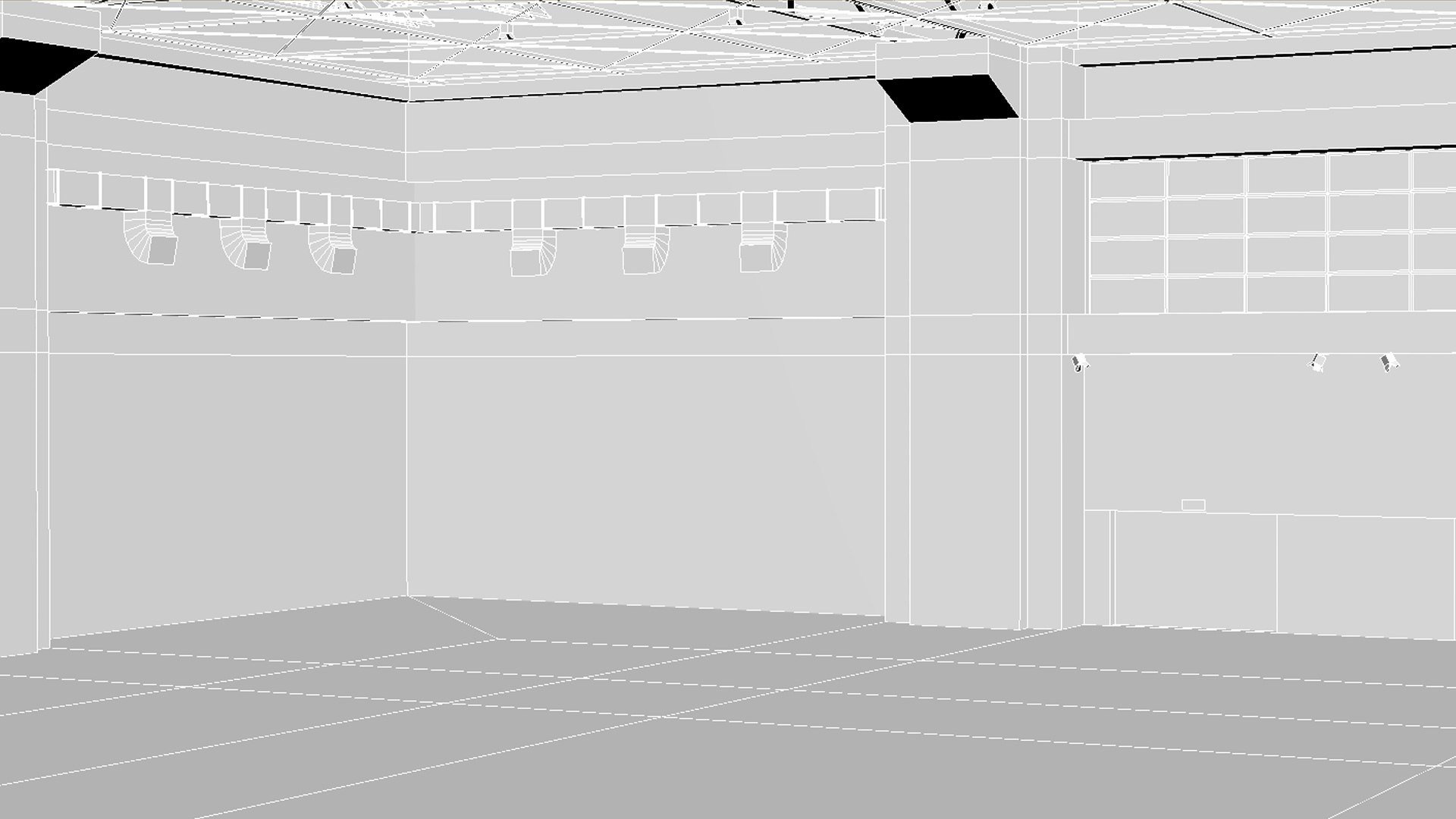 Hall 2 3D Low Poly - Multifunctional Hall 3D Model - TurboSquid 1735438