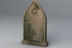 jewish stone grave 3d model