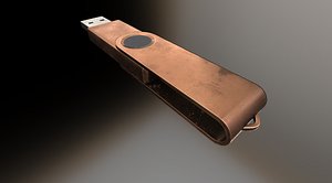 USB Stick Low Poly Copper Version