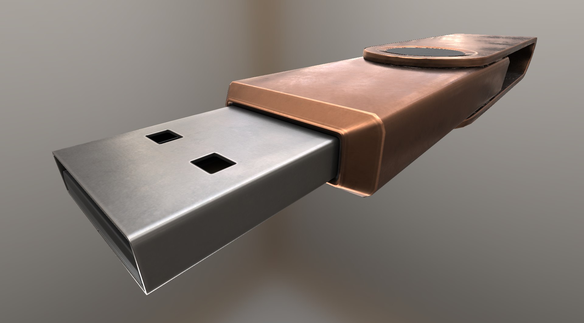 Low-poly Version Usb Stick 3d Model