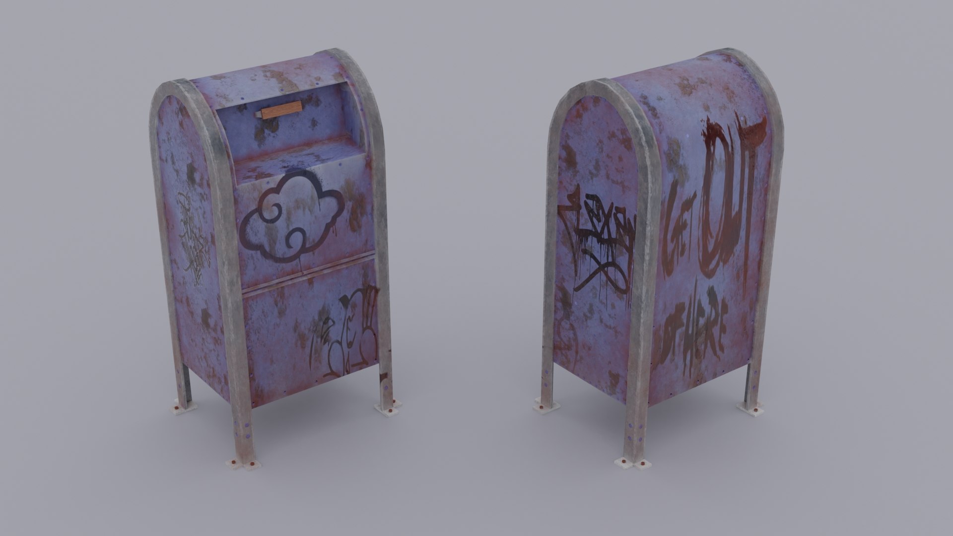 3D Old Mailbox Games Model - TurboSquid 1594828