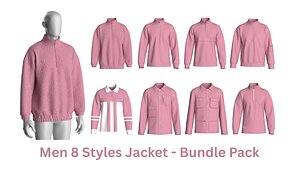 3D Men 8 Styles Jacket - Bundle Pack