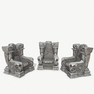 3D model old throne
