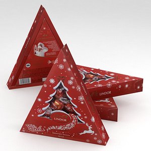 3D lindt lindor christmas chocolate model