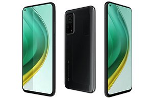 Xiaomi Mi 10T Pro 5G Cosmic Black Low Poly 3D model