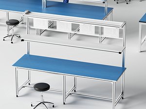 Industrial Workbench Assembly Line and Laboratory Workstation Collection