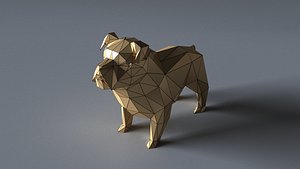 3D bulldog sculptures