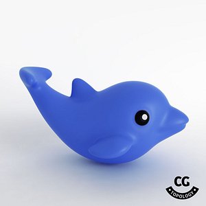 bath toy dolphin 3D model