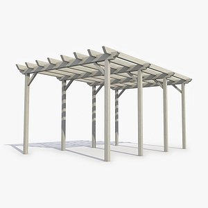 Wooden Pergola 3 3D Model
