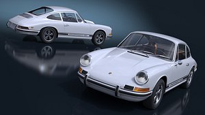 White Porsche 911 1968