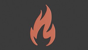 3D fire icon 8 model