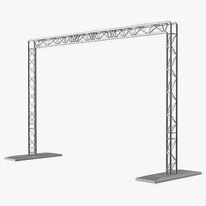 Square Truss Goal Post Lighting System 3D model