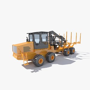 3d model of forwarder forestry vehicle
