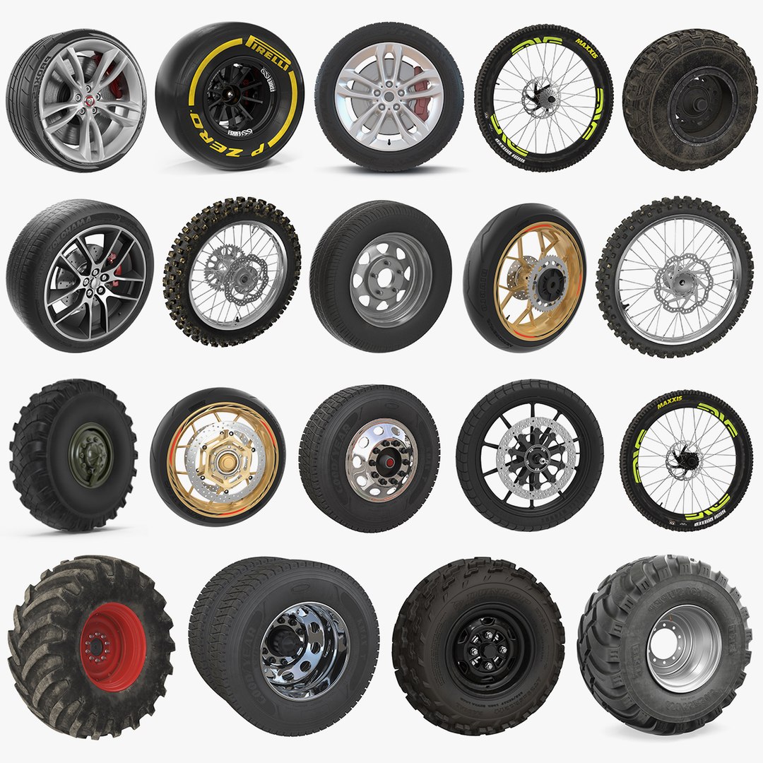Wheels Big 3D Models Collection 4 3D model preview