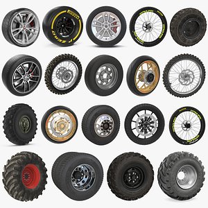 Wheels Big 3D Models Collection 4