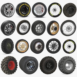 Wheels Big 3D Models Collection 4