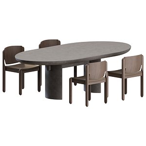 Paola Chair Torii Love Table by Tacchini