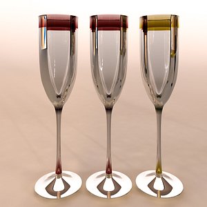 3d wine glass