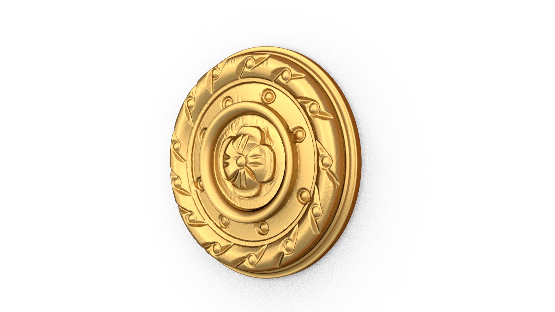 3D Classic Round Decor Ornament Carved 18 Model - TurboSquid 2316717