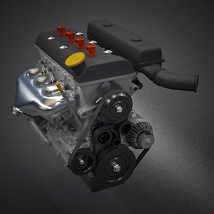 3d 3ds inline 4 cylinder petrol engine