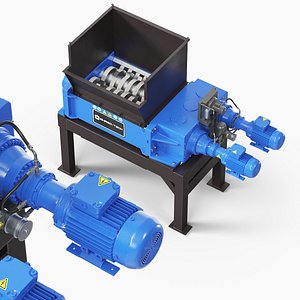 Metal Machinery ShredTech TwinShaft Shredder Blue