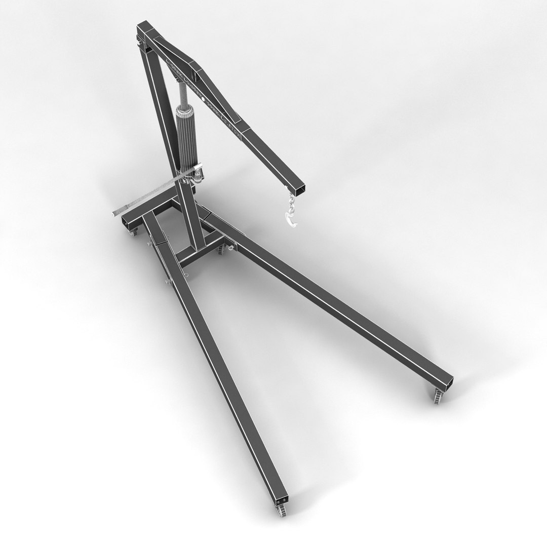 hydraulic engine crane 3d model