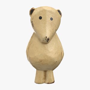 Carved Wooden Polar Bear
