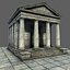 Rzymska świątynia Mid Low Poly 1