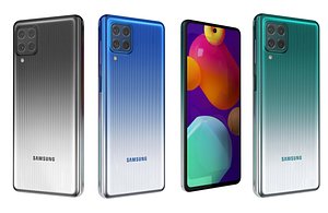 Samsung Galaxy M62 All Colors Low Poly 3D