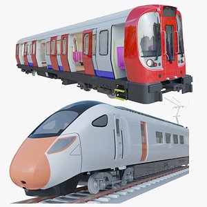 3D model hitachi azuma train london underground