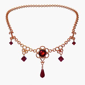 3D model Garnet necklace