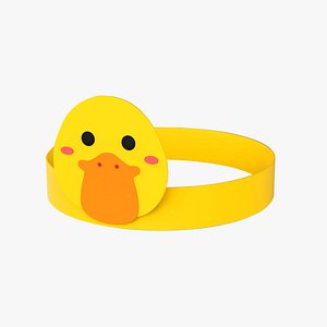 Paper Duck Headband 3D model
